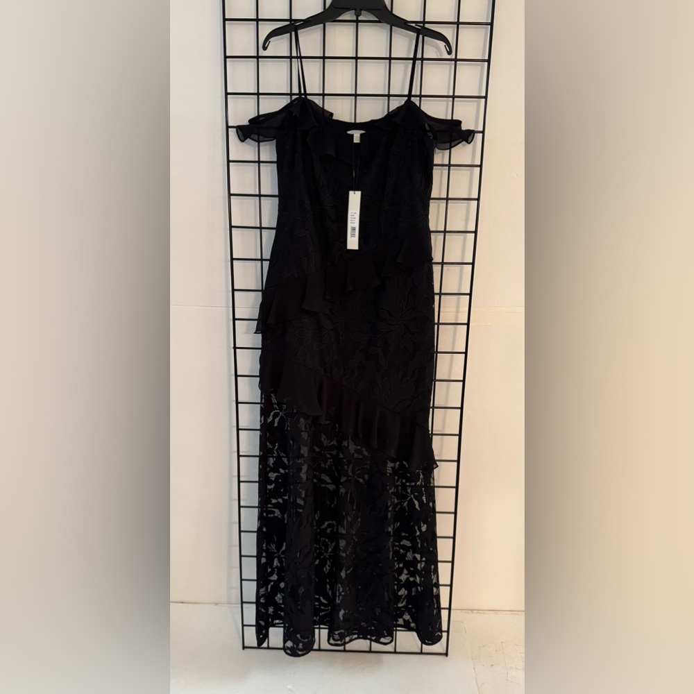 ML Monique Lhuillier Lace Overlay Evening Dress - Picture 3 of 7